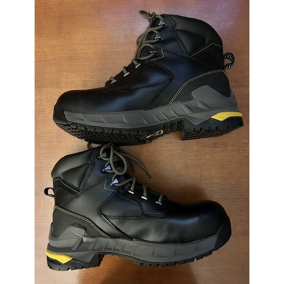 ACE Burren CT Leather Slip Resistant Composite Toe Work Boot Black Mens Sz 10 - Picture 7 of 12